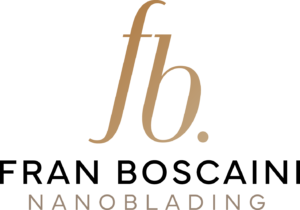vertical nanoblading dourado fran boscaini logotipo